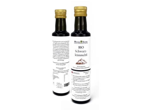 BIO Ägyptisches Schwarzkümmelöl Doppelpack (2x 250 ml) - Schwarzkümmel Speiseöl in Glas Flasche
