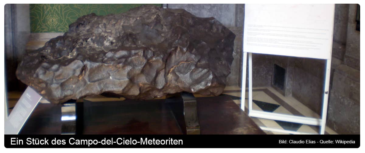Ein Stück des Campo-del-Cielo-Meteoriten