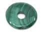 Preview: Malachit Donut Anhänger - Edelstein / Heilstein - inkl. 1m Leder- oder Kunstleder Halsband (Schmuckstein)