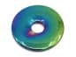 Preview: Rainbow Hämatit Donut Edelstein / Heilstein - inkl. 1m Leder- oder Kunstleder Halsband (Schmuckstein)