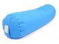 Preview: Yoga Bolster / Rolle "Azur" (70 x 20 cm Gross, Rund) - Yoga Kissen / Meditationskissen (Schweizer BIO Dinkelspelz)