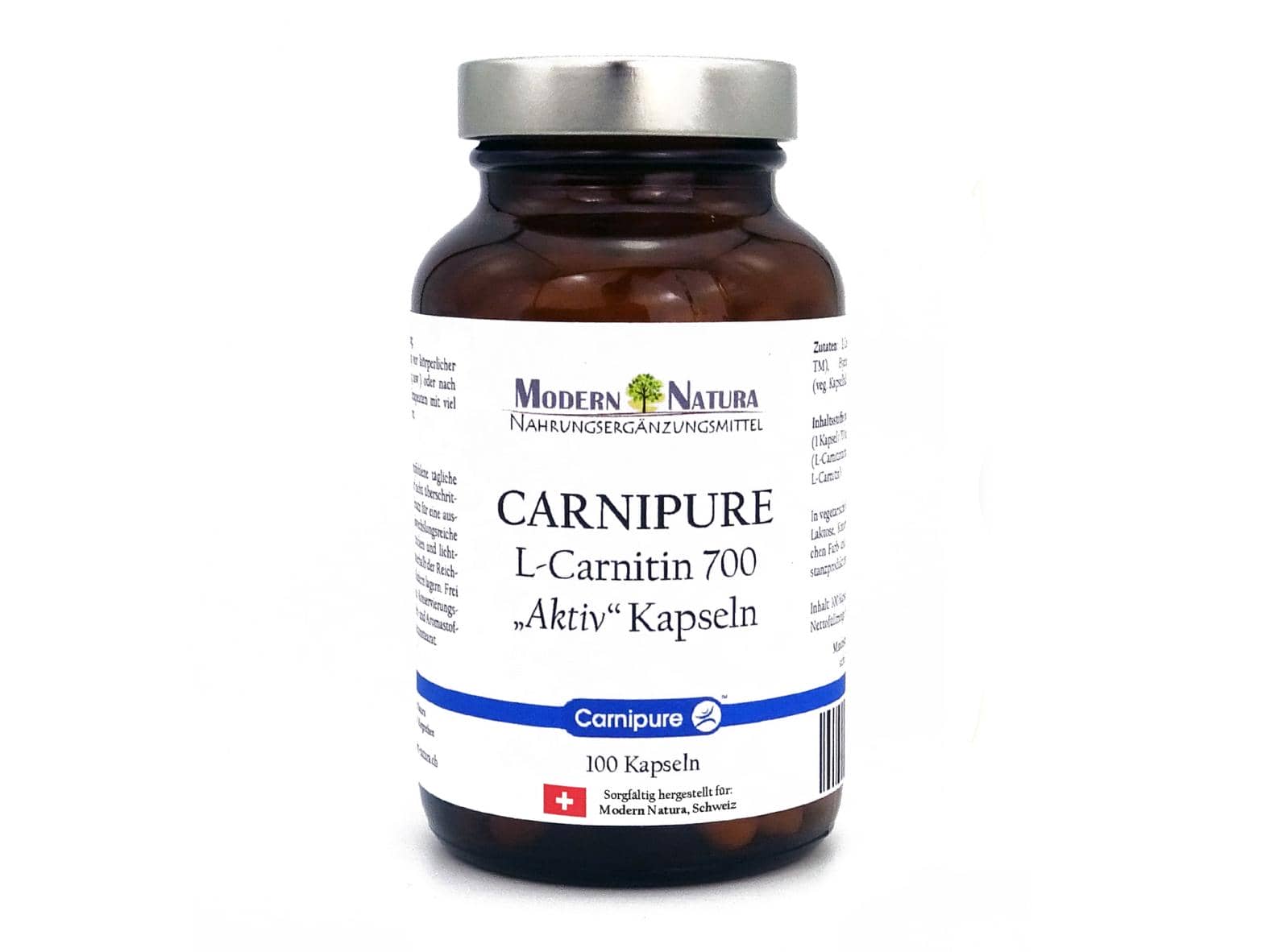 Carnipure™ L-Carnitin 700mg - Aktiv Kapseln (100 Stück) - Vegan & Glutenfrei