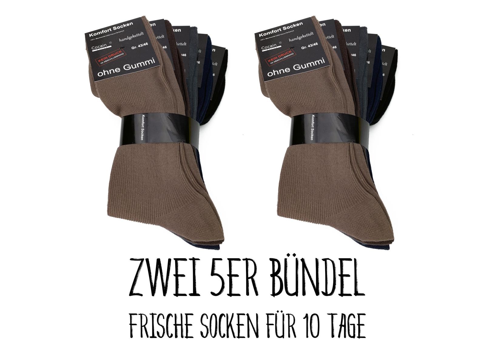 Diabetiker Komfort Socken (10 Stück) - Unisex - Farbig - Ohne einschneidenden Gummibund