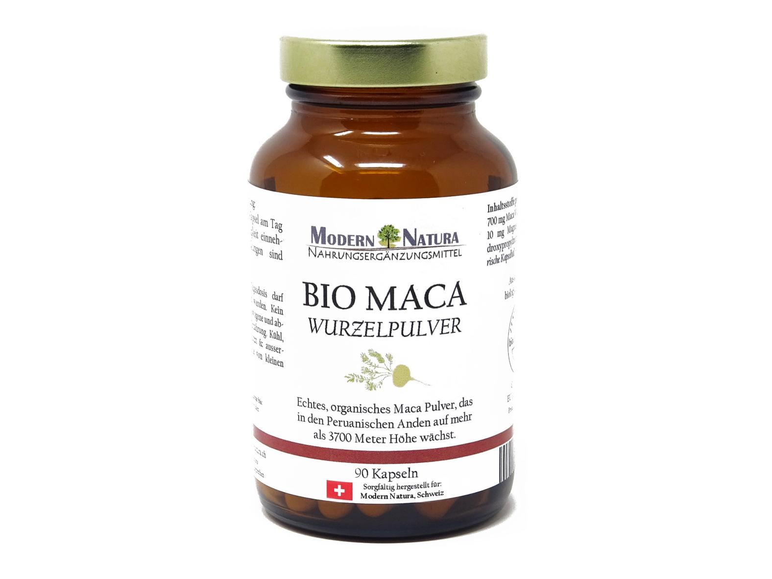 BIO Maca - 90 Kapseln - 700mg Macawurzelpulver - Vegan & Glutenfrei