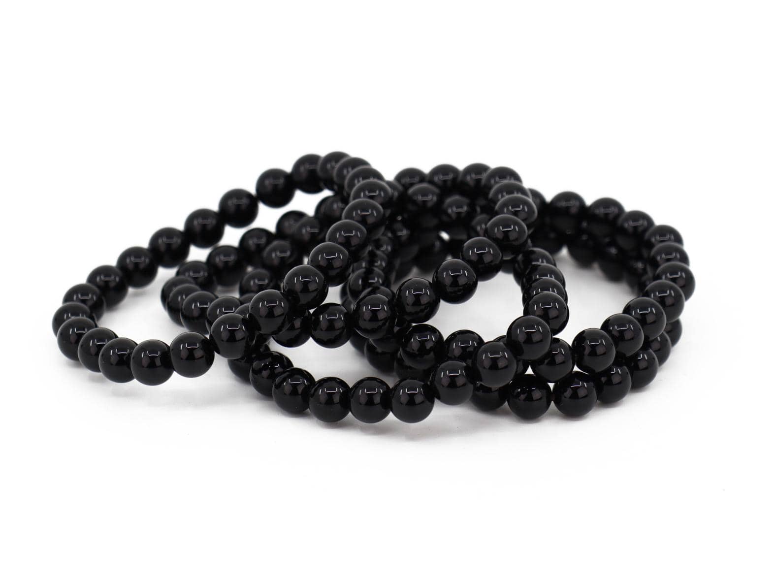 Onyx Edelstein / Heilstein Armband - ca.8 mm Onyx Edelstein Kugel - Unisex