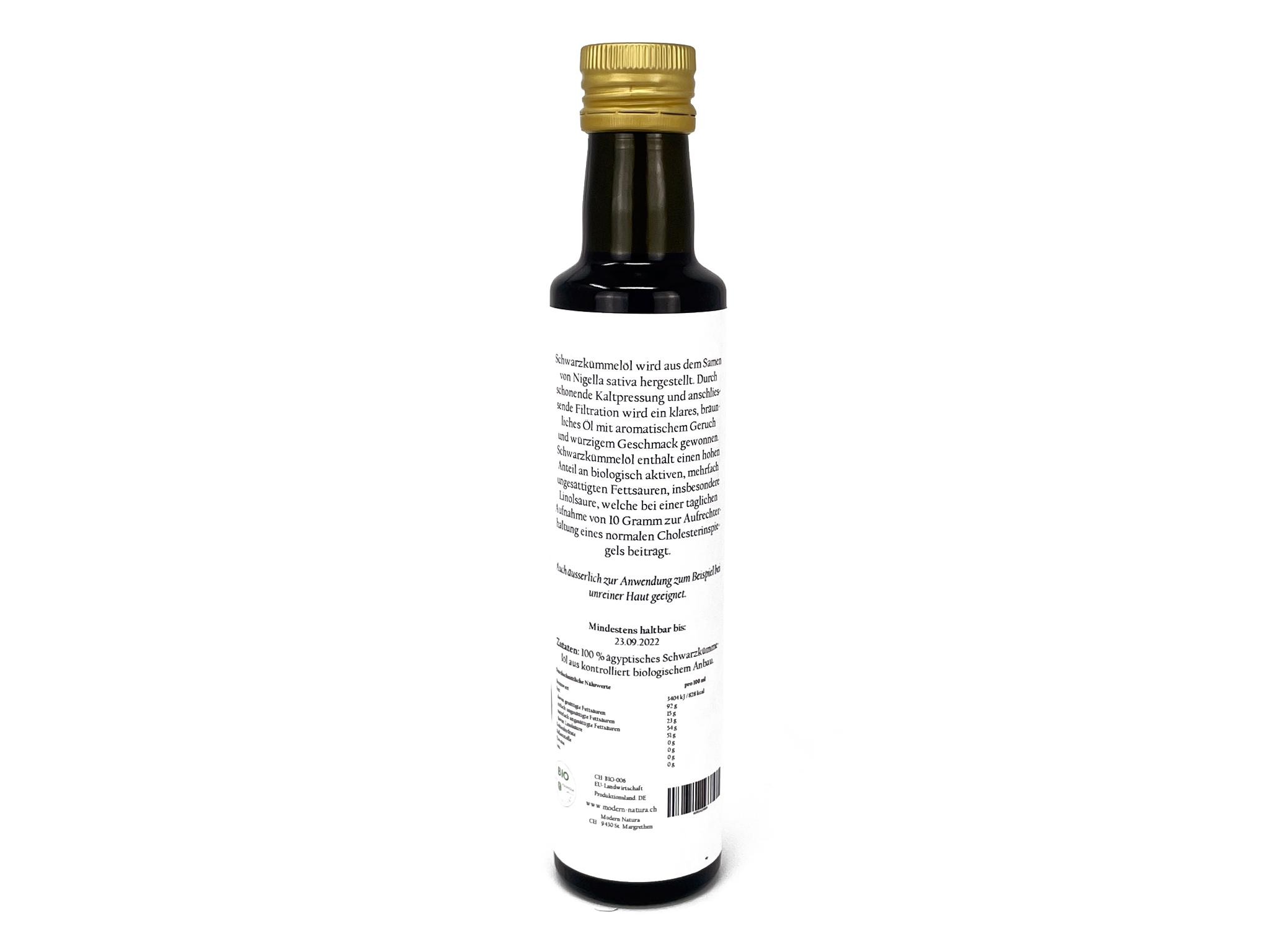 BIO Ägyptisches Schwarzkümmelöl Doppelpack (2x 250 ml) - Schwarzkümmel Speiseöl in Glas Flasche