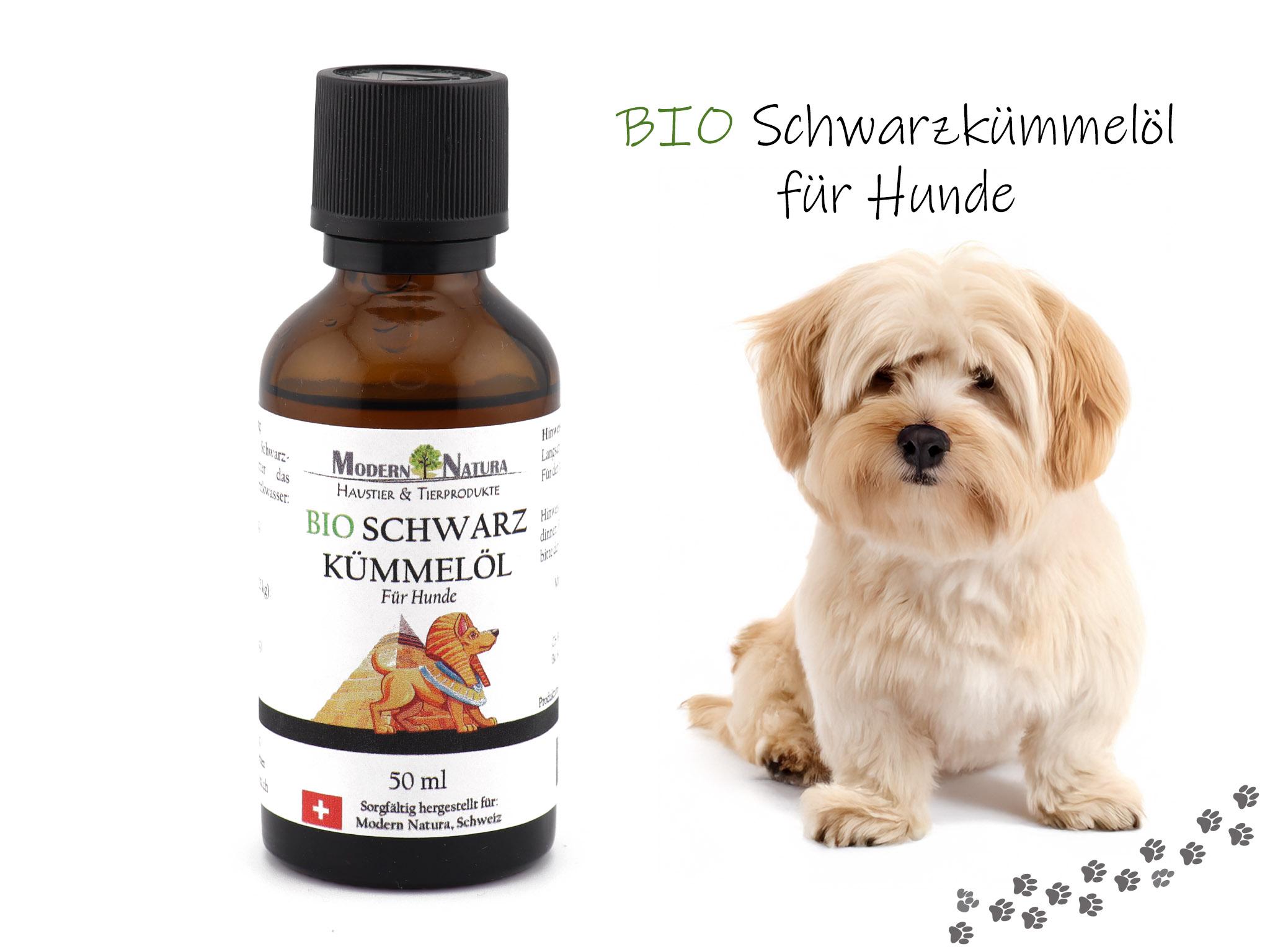 Bio Schwarzkümmelöl für Hunde (50ml, kaltgepresst & gefiltert)