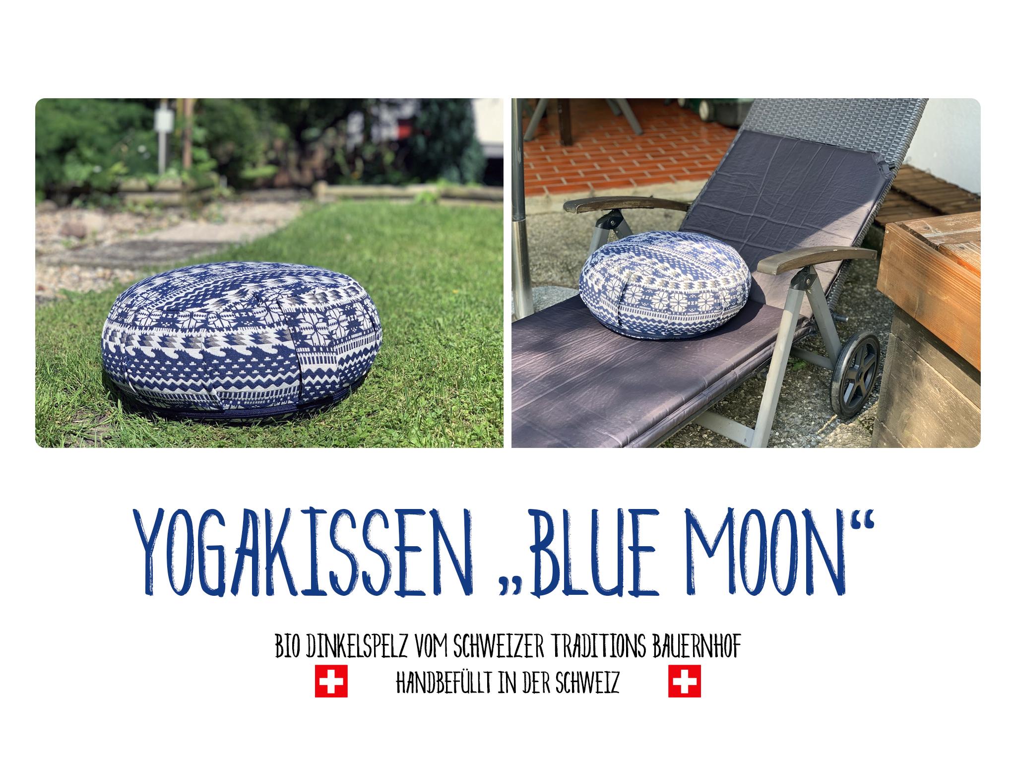 Yoga Meditationskissen - Yoga Kissen - Blue Moon (42 x 15 cm)