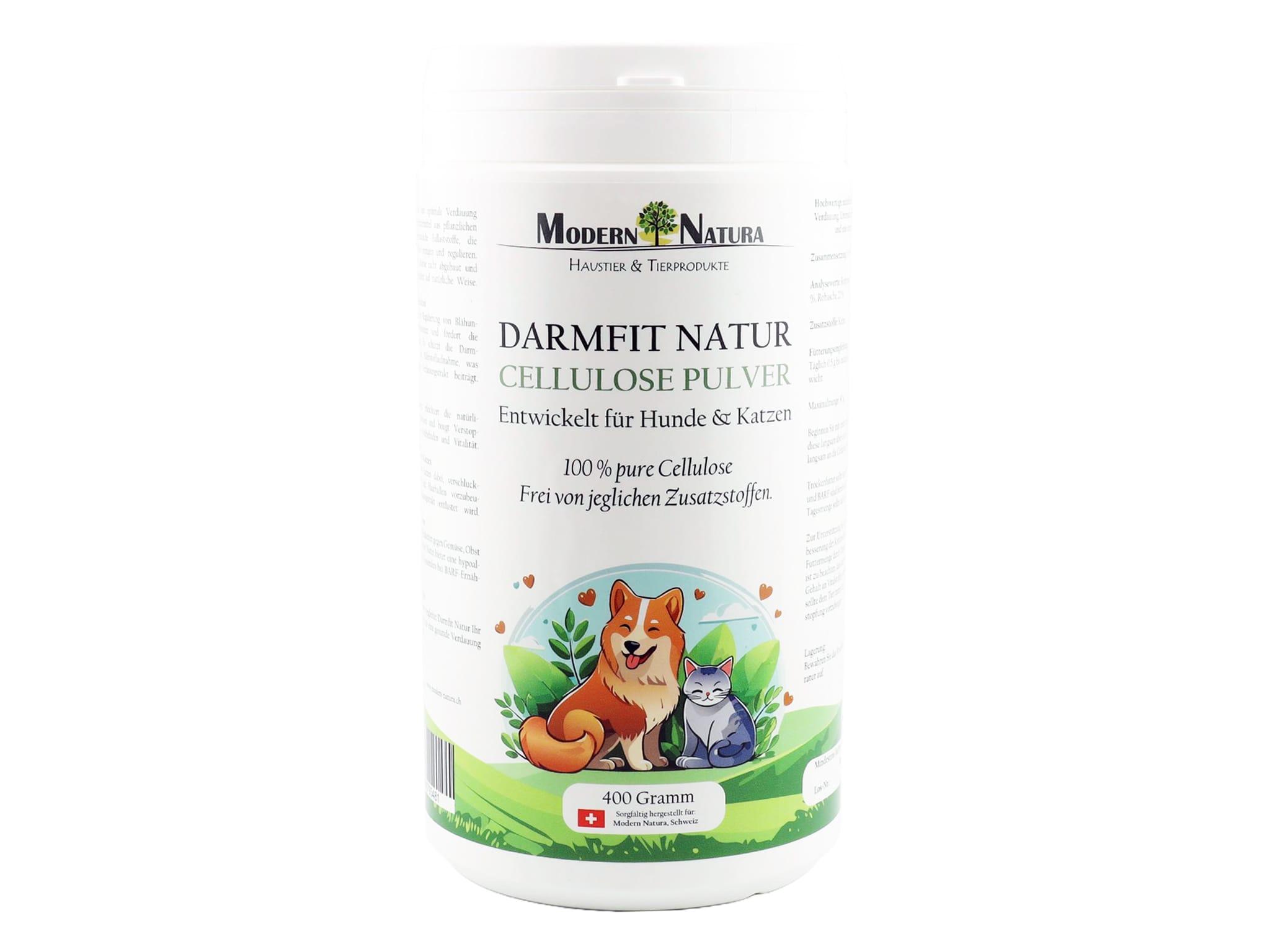 Darmfit Natur Cellulose Pulver - Entwickelt für Hunde & Katzen (400 Gramm)