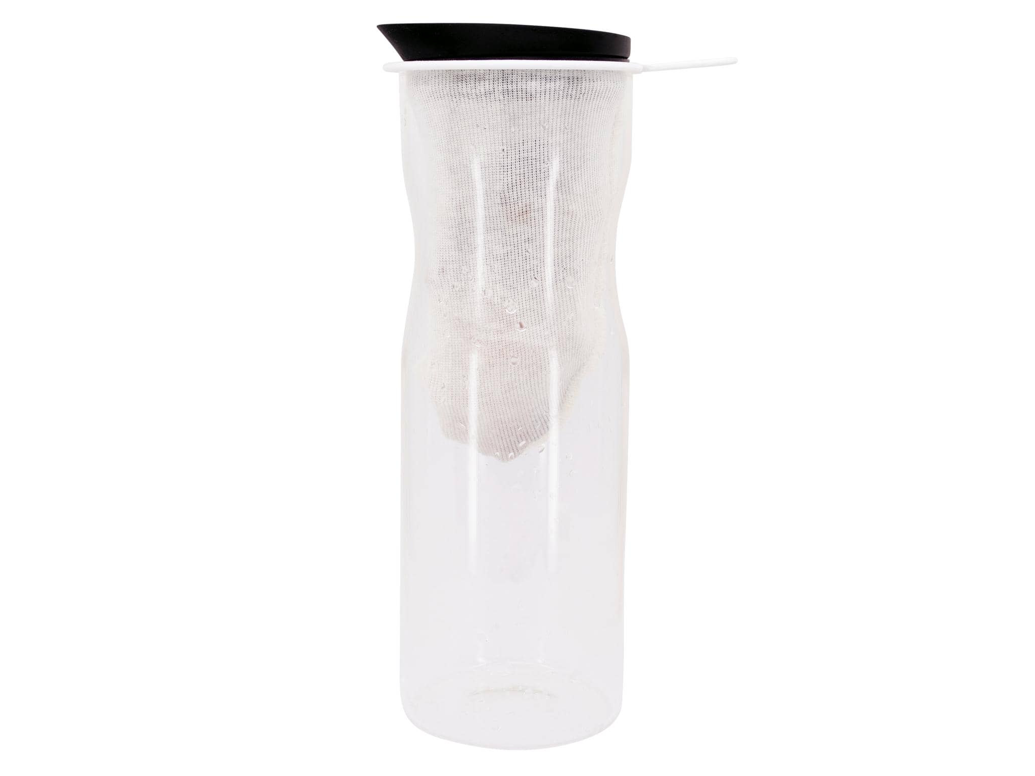 Edelstein / Wasserstein Trinkset - Glaskaraffe + 500g Edelstein Grundmischung (Amethyst, Bergkristall & Rosenquarz)