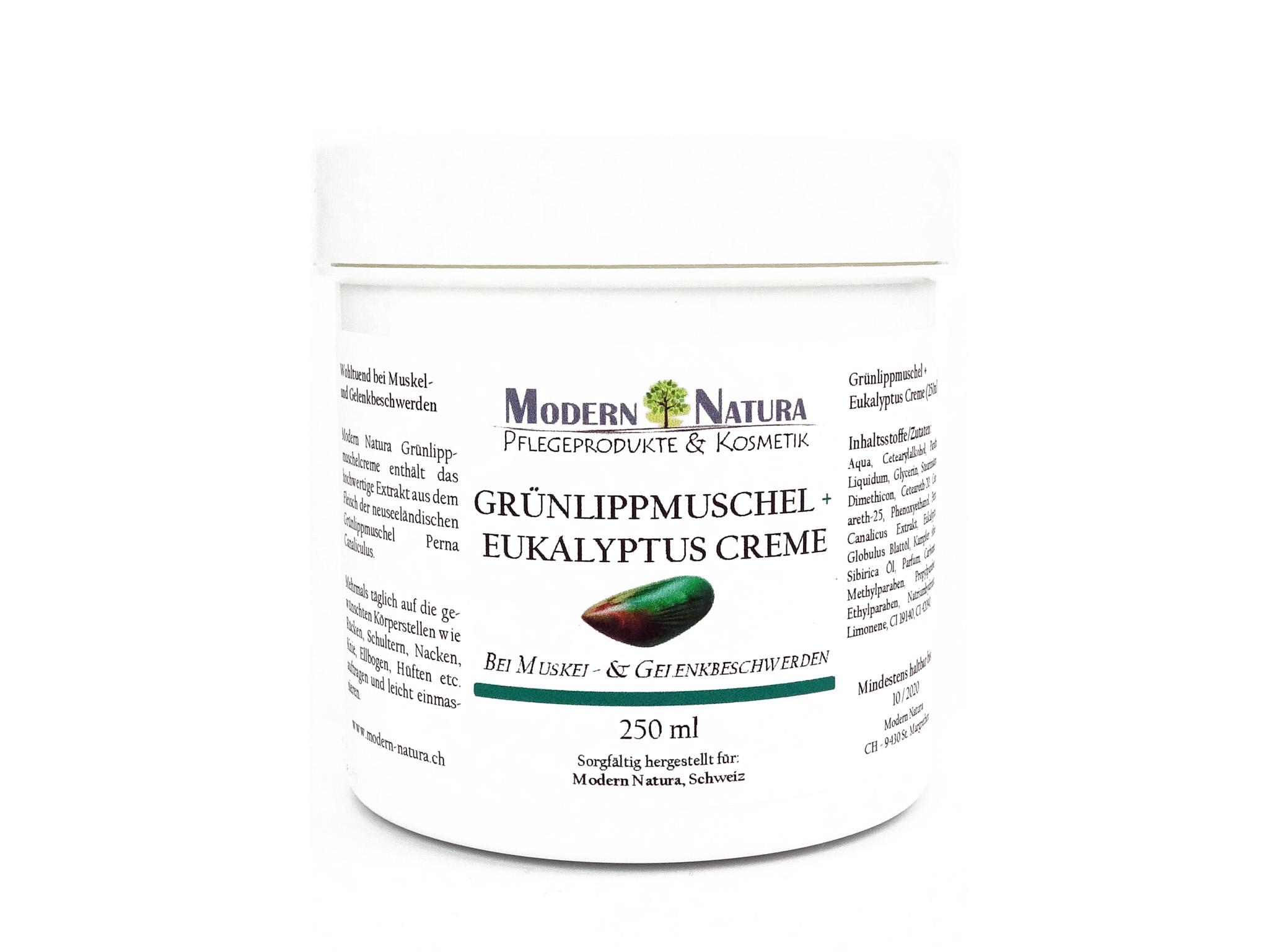 Grünlippmuschel + Eukalyptus Creme (250 ml)