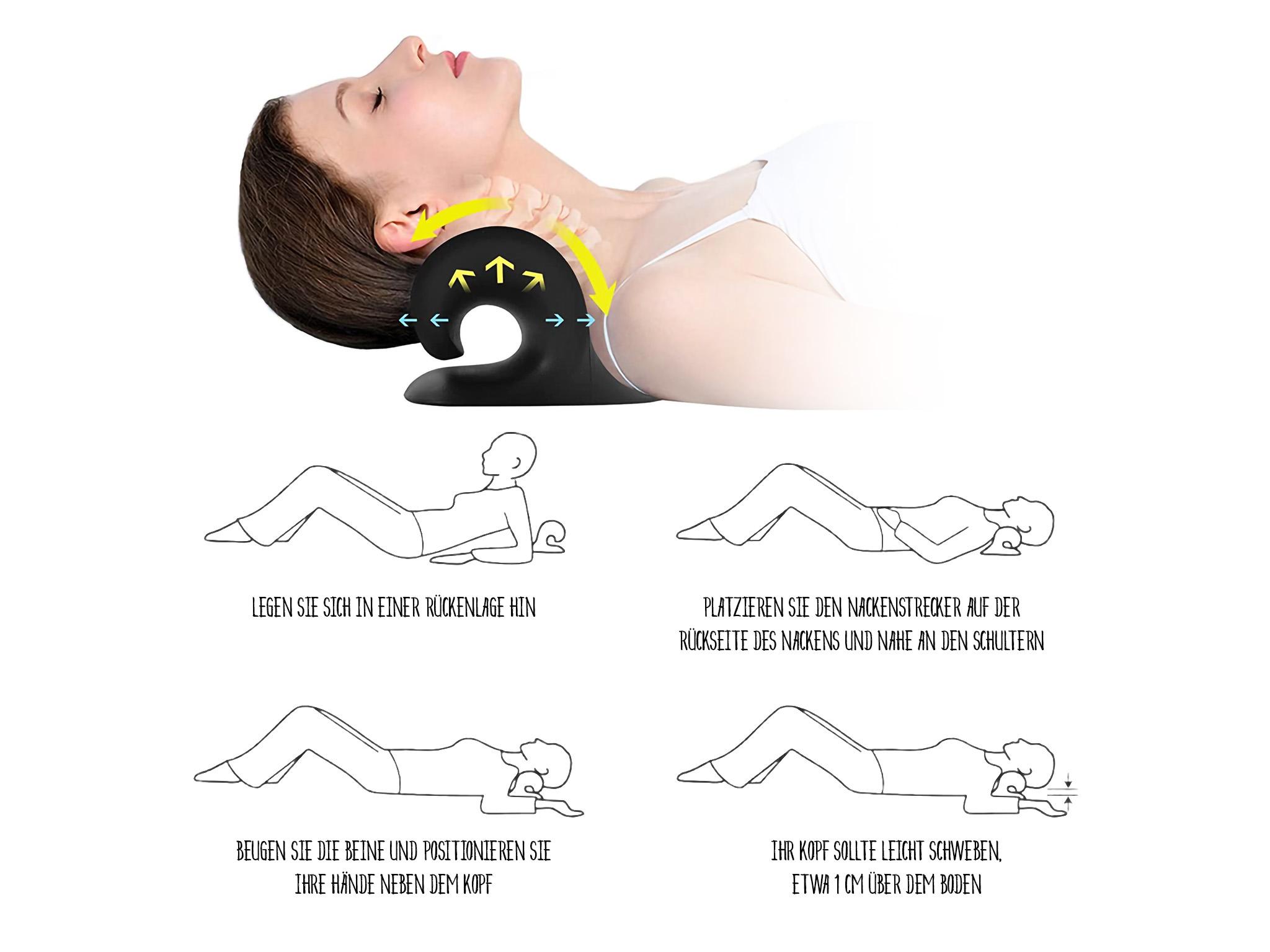 Nackenstrecker - Gegen Nackenschmerzen & Verspannungen - Für eine bessere Körperhaltung - Nacken Stretcher - Nackentrainer