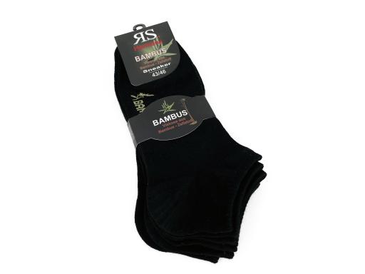 Bambus Sneaker Socken (9 Paar) - Unisex - Schwarz - Sportlich
