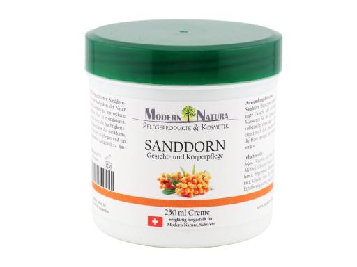 Sanddorn Hautpflege Creme - Für Gesicht und Körper - 250ml