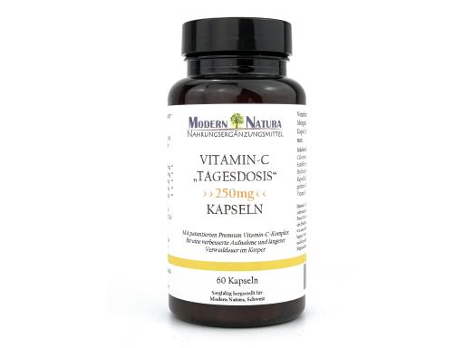 Vitamin-C "Tagesdosis" 250mg Kapseln (60 Stück) - Vegan & Glutenfrei
